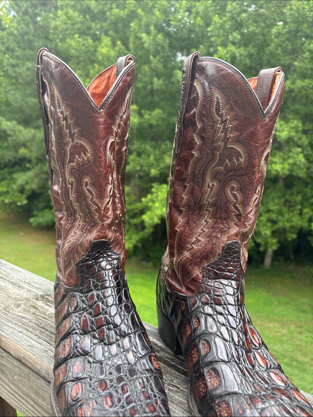 Dan Post Exotic Caiman boots bayou size 10.5 Cowboy western - Picture 5 of 17